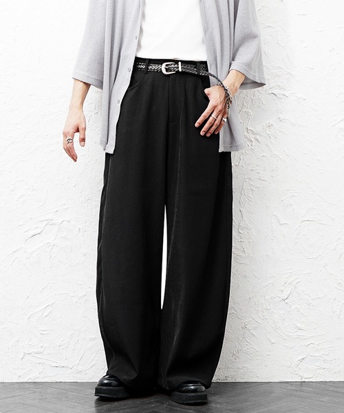 MinoriTY(マイノリティ)の「【MinoriTY】とろみカーブスラックス メンズ 春服 夏服 ワイド(チノパンツ・メンズ・アイボリー/ブラック/チャコール・M/S/L)」の14枚目の写真