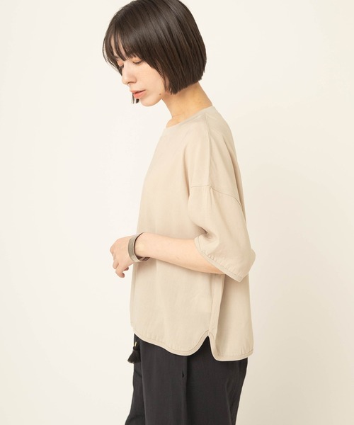 RNA-N(アールエヌエーエヌ)の「B2978 リブコンビヘムカーブプルオーバー(Tシャツ/カットソー・レディース・グレイッシュベージュ/ブラック/レッド・FREE)」の22枚目の写真