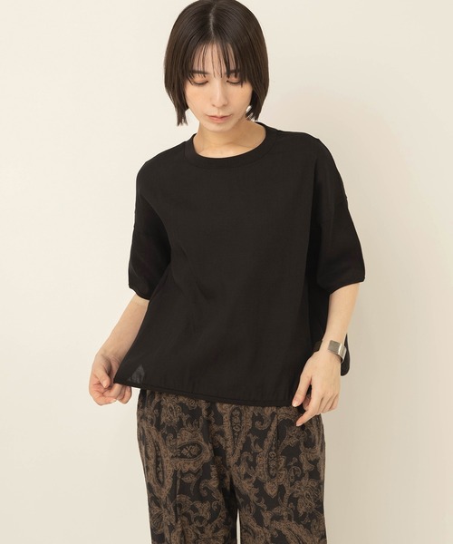 RNA-N(アールエヌエーエヌ)の「B2978 リブコンビヘムカーブプルオーバー(Tシャツ/カットソー・レディース・グレイッシュベージュ/ブラック/レッド・FREE)」の19枚目の写真