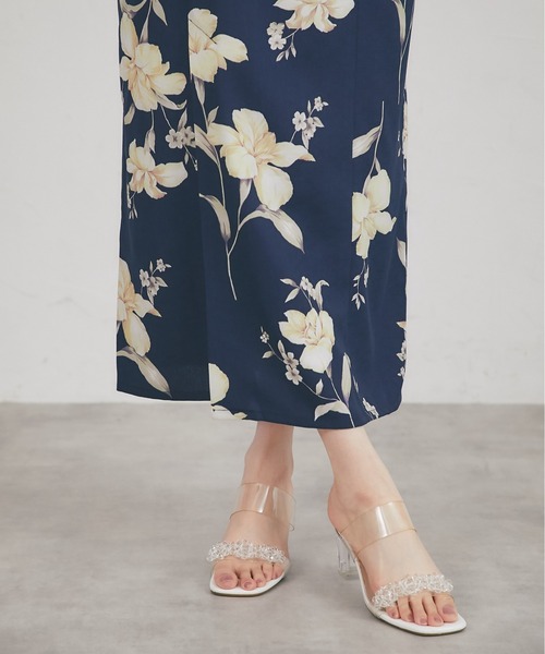 tocco closet（トッコ　クローゼット）の「【トップス＆ワンピース＆帯の３点セット】２ＷＡＹ♪フラワープリントセパレート浴衣（浴衣・レディース・ピンク/アイボリー/ネイビー・FREE）」の6枚目の写真