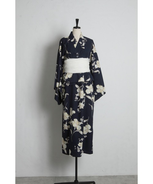 tocco closet（トッコ　クローゼット）の「【トップス＆ワンピース＆帯の３点セット】２ＷＡＹ♪フラワープリントセパレート浴衣（浴衣・レディース・ピンク/アイボリー/ネイビー・FREE）」の15枚目の写真