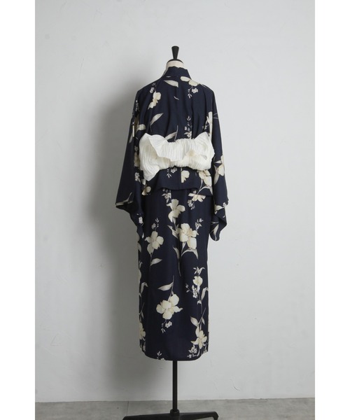 tocco closet（トッコ　クローゼット）の「【トップス＆ワンピース＆帯の３点セット】２ＷＡＹ♪フラワープリントセパレート浴衣（浴衣・レディース・ピンク/アイボリー/ネイビー・FREE）」の13枚目の写真