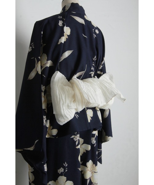 tocco closet（トッコ　クローゼット）の「【トップス＆ワンピース＆帯の３点セット】２ＷＡＹ♪フラワープリントセパレート浴衣（浴衣・レディース・ピンク/アイボリー/ネイビー・FREE）」の12枚目の写真