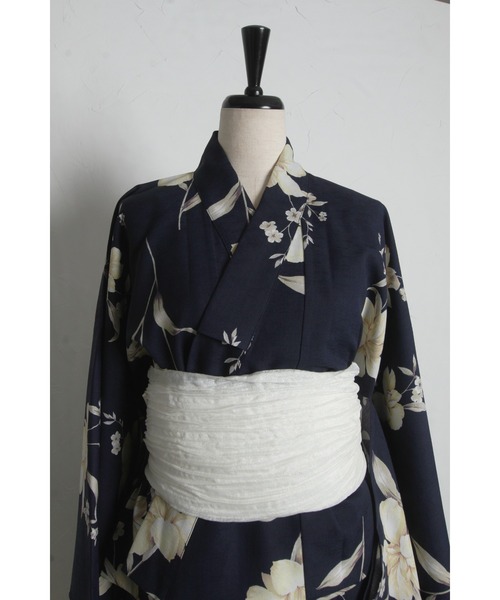 tocco closet（トッコ　クローゼット）の「【トップス＆ワンピース＆帯の３点セット】２ＷＡＹ♪フラワープリントセパレート浴衣（浴衣・レディース・ピンク/アイボリー/ネイビー・FREE）」の11枚目の写真