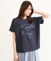 [UVカット/接触冷感/洗える]デザインロゴTシャツ