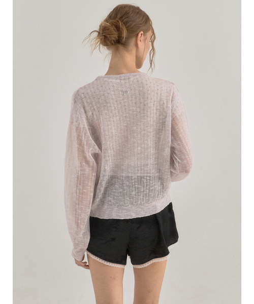 Sorry,Too Much Love(ソーリートゥーマッチラブ)の「Serena Knit Sunshine Cardigan_Lavender(カーディガン/ボレロ・レディース・その他・FREE)」の4枚目の写真