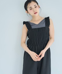 mil | シャーリング サロペット【587228】(サロペット/オーバーオール)