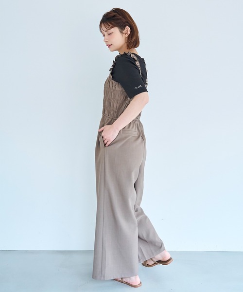 mil(ミル)の「シャーリング サロペット【587228】(サロペット/オーバーオール・レディース・ブラウン/ブラック/グレイッシュベージュ・S/XS)」の18枚目の写真