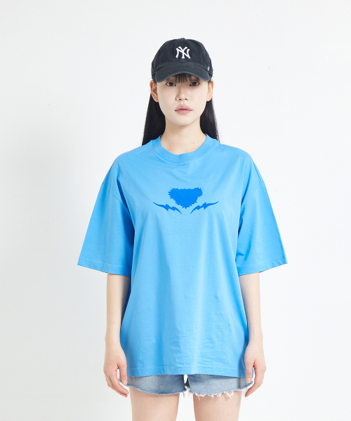ボクシーサンダーグラフィックTシャツ（ブルー）（Tシャツ/カットソー