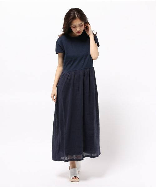 earth music&ecology（アースミュージックアンドエコロジー）の「【2016Summer】ドッキングマキシワンピース（ワンピース・レディース・ネイビー/ブラック/オリーブ・FREE）」の13枚目の写真