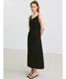 backless strap dress (black)