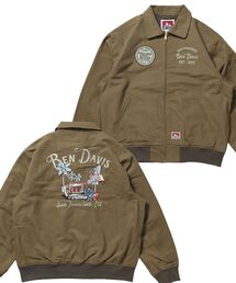 BEN DAVIS（ベンデイビス）の「【BENDAVIS】COTTON DUCK SOUVENIR JACKET   スーベニア 刺繍 フライトジャケット ユニセックス 裏地付き アウター（ブルゾン）」