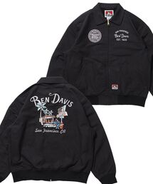 BEN DAVIS（ベンデイビス）の「【BENDAVIS】COTTON DUCK SOUVENIR JACKET   スーベニア 刺繍 フライトジャケット ユニセックス 裏地付き アウター（ブルゾン）」