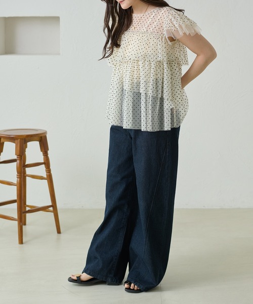 apres jour clair(アプレジュールクレア)の「【apres jour clair】アソートチュールティアードトップス(シャツ/ブラウス・レディース・ホワイト系その他/ブラウン系その他/アイボリー/ブラック/オレンジ系その他・フリー/X-LARGE)」の22枚目の写真