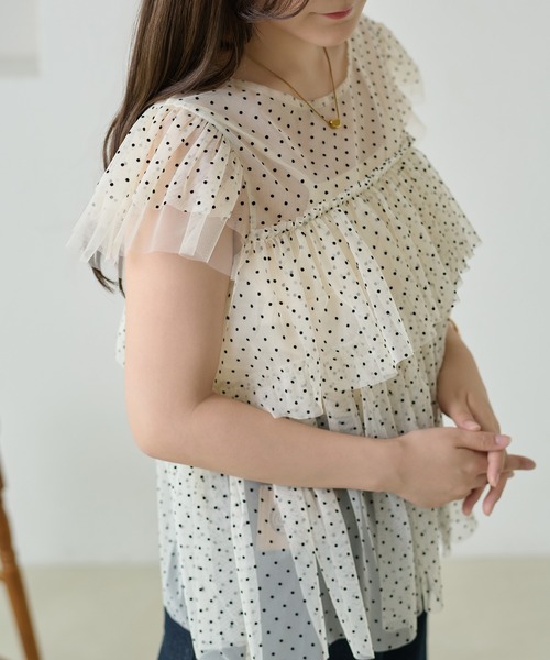 apres jour clair(アプレジュールクレア)の「【apres jour clair】アソートチュールティアードトップス(シャツ/ブラウス・レディース・ホワイト系その他/ブラウン系その他/アイボリー/ブラック/オレンジ系その他・フリー/X-LARGE)」の14枚目の写真