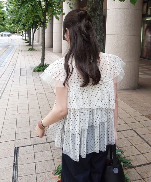 apres jour clair(アプレジュールクレア)の「【apres jour clair】アソートチュールティアードトップス(シャツ/ブラウス・レディース・ホワイト系その他/ブラウン系その他/アイボリー/ブラック/オレンジ系その他・フリー/X-LARGE)」の6枚目の写真