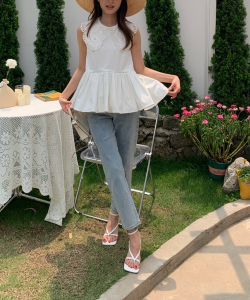 BIRTHDAY BASH(バースデイバッシュ)の「LACE COLLAR NS TOPS(レースカラーNSトップス)(シャツ/ブラウス・レディース・ブラック/ホワイト・MEDIUM/SMALL)」の12枚目の写真