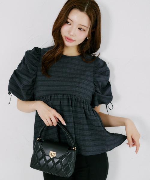 tocco closet(トッコ クローゼット)の「【ZOZO限定】シアーシャドーポコチェックブラウス(シャツ/ブラウス・レディース・オフホワイト/グリーン/ダークグレー・M)」の13枚目の写真