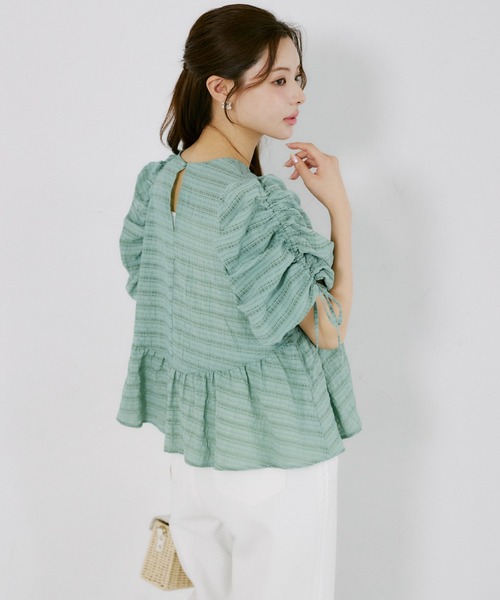 tocco closet(トッコ クローゼット)の「【ZOZO限定】シアーシャドーポコチェックブラウス(シャツ/ブラウス・レディース・オフホワイト/グリーン/ダークグレー・M)」の21枚目の写真
