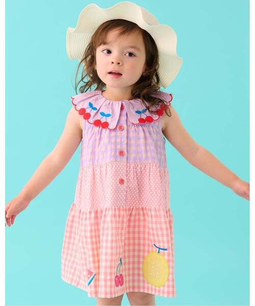 baby cheer(ベイビーチアー)の「フルーツワンピース(ワンピース・キッズ・ピンク・110cm/100cm/120cm/80cm/90cm)」の1枚目の写真