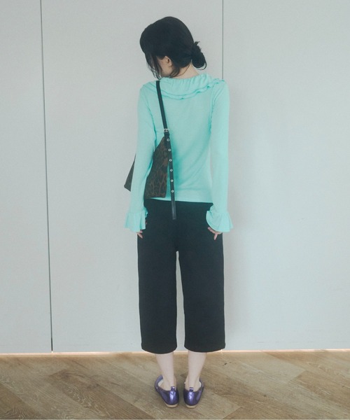 chernyy（チェルニー）の「chernyy low-waist cotton capri pants / ローウエストコットンカプリパンツ（その他パンツ・レディース・レオパード/ブラック・LARGE/MEDIUM/SMALL）」の22枚目の写真