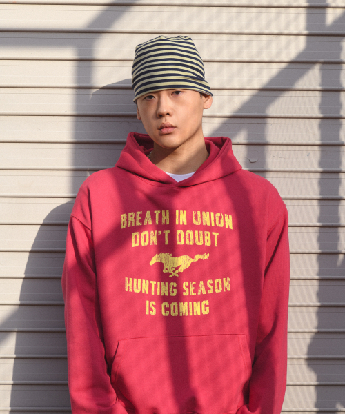 Vintage Horse HOODIE — худи кораллово‑красный