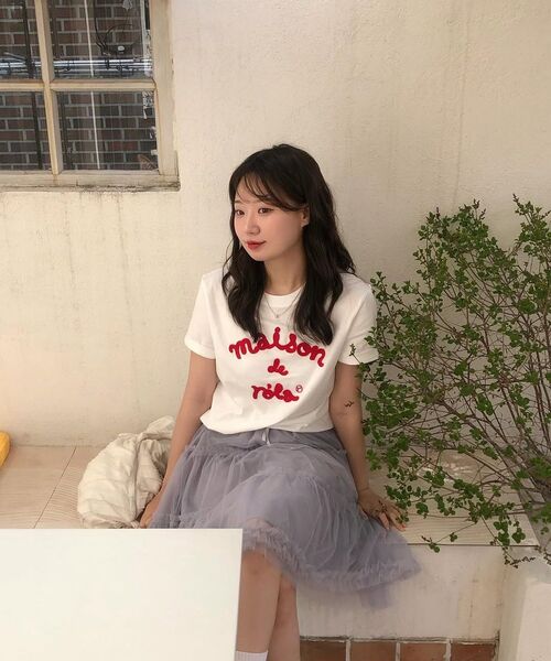 ROLAROLA(ロラロラ)の「MAISON DE ROLA 刺繍 T シャツ ネイビー(Tシャツ/カットソー・レディース・ネイビー・SMALL/MEDIUM/X-SMALL)」の16枚目の写真