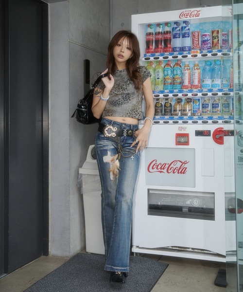 d.i.a.(ダイヤ)の「レオパードプリントトップス(Tシャツ/カットソー・レディース・グレー・FREE)」の6枚目の写真