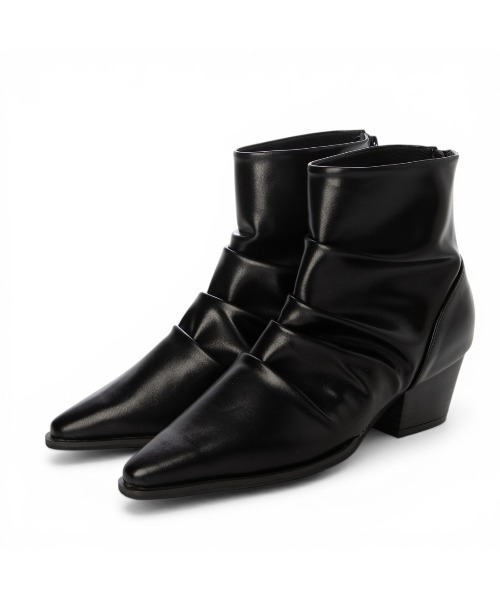 EVOL(イーボル)の「【S-LLサイズ展開・柔らかい】ソフトギャザーショートブーツ JB4057(ブーツ・レディース・ベージュ/ブラック・S/M/L/LL)」の11枚目の写真