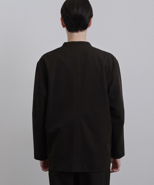 tk.TAKEO KIKUCHI（ティーケータケオキクチ）の「【防シワ／ストレッチ/セット対応可】smart shiftシリーズ ノーカラージャケット（ノーカラージャケット・メンズ・チャコールグレー/ブラウン系その他/ブラック・03/02/01）」の9枚目の写真