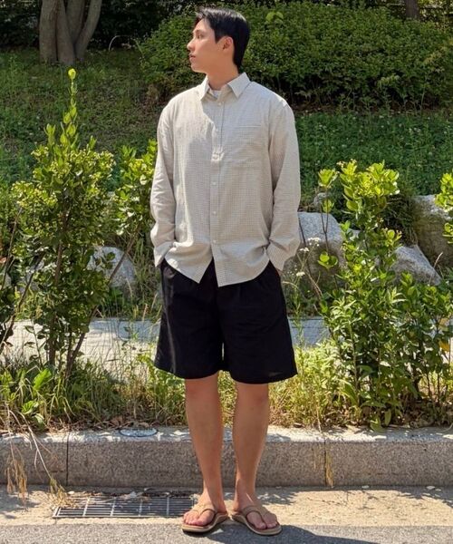 ANALOG MOOD(アナログムード)の「リネンライクバミューダパンツ(ネイビー)(その他パンツ・メンズ・その他・FREE)」の9枚目の写真
