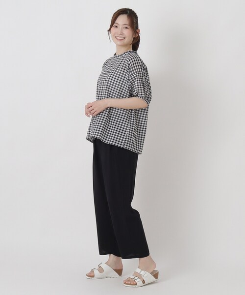 one'sterrace(ワンズテラス)の「【ひんやり】接触冷感 テーパードパンツ(その他パンツ・レディース・その他/ブラウン系8/ブラック系8・02)」の15枚目の写真