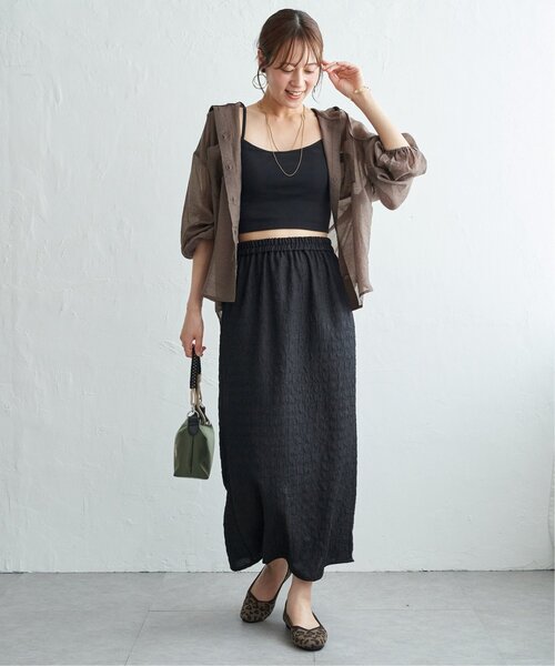 ikka(イッカ)の「シアーシャツパーカー(シャツ/ブラウス・レディース・ブラウン/カーキ/チャコール・L/M)」の18枚目の写真
