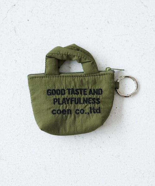 coen（コーエン）の「【再入荷・新色登場】ロゴ刺繍ミニポーチキーホルダー（エコバッグ/サブバッグ・レディース・その他4/ブラック/オリーブ/シルバー/コバルトブルー/その他7・FREE）」の3枚目の写真