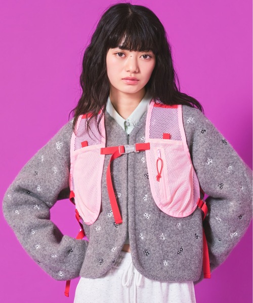 Casselini(キャセリーニ)の「Casselini(キャセリーニ)エアリーナイロンバックパック(バックパック/リュック・レディース・ブラック/ピンク・FREE)」の14枚目の写真