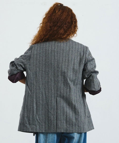 ROSE BUD（ローズバッド）の「CREOLME/SILK NEP TWEED JACKET（その他アウター・レディース・グレー/ブラウン・S/M）」の3枚目の写真