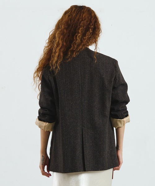 ROSE BUD（ローズバッド）の「CREOLME/SILK NEP TWEED JACKET（その他アウター・レディース・グレー/ブラウン・S/M）」の10枚目の写真
