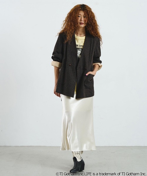 ROSE BUD（ローズバッド）の「CREOLME/SILK NEP TWEED JACKET（その他アウター・レディース・グレー/ブラウン・S/M）」の11枚目の写真