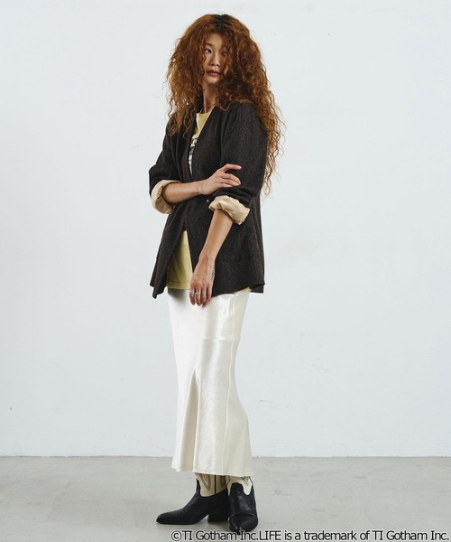 ROSE BUD（ローズバッド）の「CREOLME/SILK NEP TWEED JACKET（その他アウター・レディース・グレー/ブラウン・S/M）」の12枚目の写真