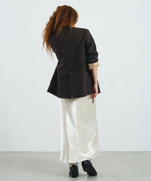 ROSE BUD（ローズバッド）の「CREOLME/SILK NEP TWEED JACKET（その他アウター・レディース・グレー/ブラウン・S/M）」の13枚目の写真