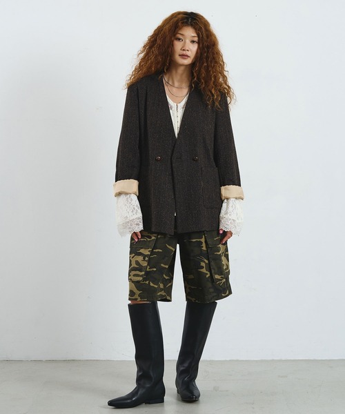 ROSE BUD（ローズバッド）の「CREOLME/SILK NEP TWEED JACKET（その他アウター・レディース・グレー/ブラウン・S/M）」の14枚目の写真