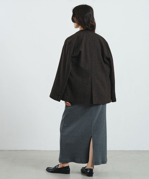 ROSE BUD（ローズバッド）の「CREOLME/SILK NEP TWEED JACKET（その他アウター・レディース・グレー/ブラウン・S/M）」の19枚目の写真