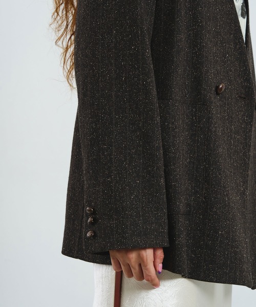 ROSE BUD（ローズバッド）の「CREOLME/SILK NEP TWEED JACKET（その他アウター・レディース・グレー/ブラウン・S/M）」の22枚目の写真