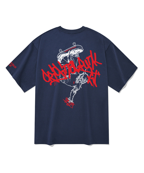 SPITXIT（スピットシット）の「スピットシット x オリジナルパンク パンクトリック 半袖Tシャツ 5カラー（Tシャツ/カットソー・メンズ・ブラック/ネイビー/ホワイト/グレー/ベージュ・MEDIUM/SMALL/LARGE/X-LARGE）」の5枚目の写真