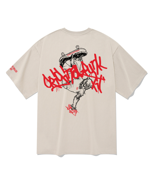 SPITXIT（スピットシット）の「スピットシット x オリジナルパンク パンクトリック 半袖Tシャツ 5カラー（Tシャツ/カットソー・メンズ・ブラック/ネイビー/ホワイト/グレー/ベージュ・MEDIUM/SMALL/LARGE/X-LARGE）」の11枚目の写真