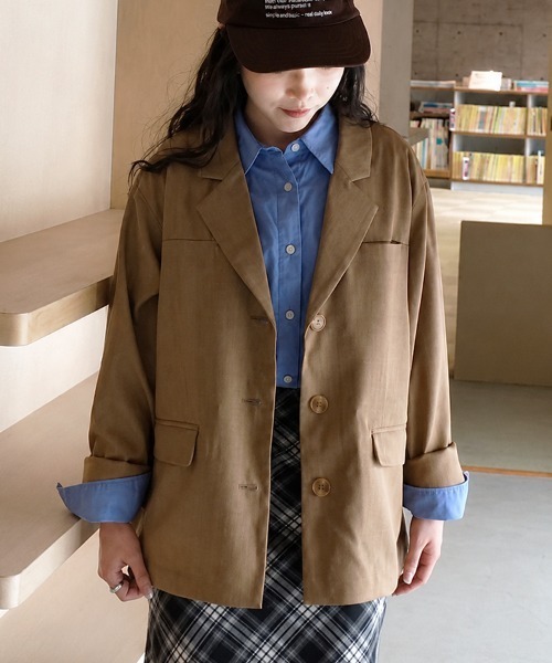 SallyLunn(サリーラン)の「【azusa×SallyLunn】Relaxed Tailored Jacket / リラックステーラードジャケット(テーラードジャケット・レディース・ダークブラウン/ブラウン・FREE)」の1枚目の写真