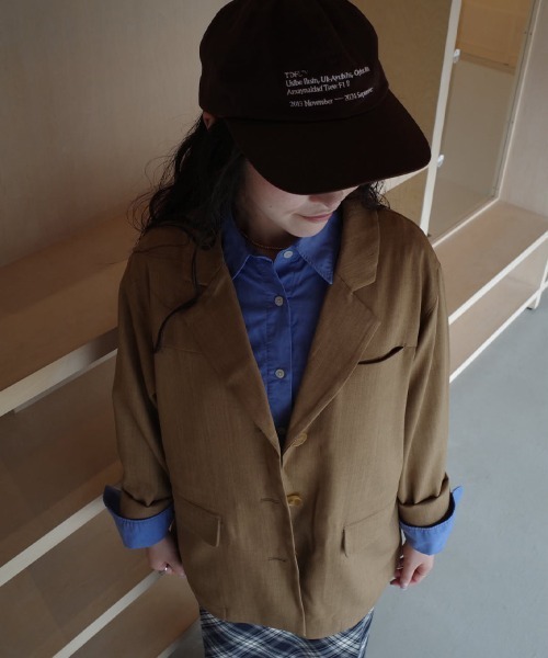 SallyLunn(サリーラン)の「【azusa×SallyLunn】Relaxed Tailored Jacket / リラックステーラードジャケット(テーラードジャケット・レディース・ダークブラウン/ブラウン・FREE)」の4枚目の写真