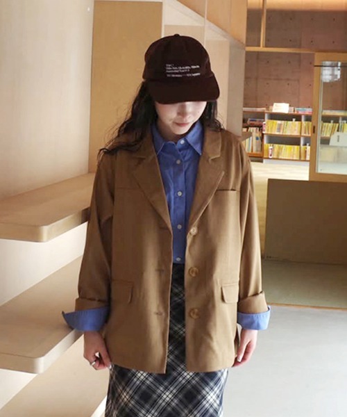 SallyLunn(サリーラン)の「【azusa×SallyLunn】Relaxed Tailored Jacket / リラックステーラードジャケット(テーラードジャケット・レディース・ダークブラウン/ブラウン・FREE)」の6枚目の写真