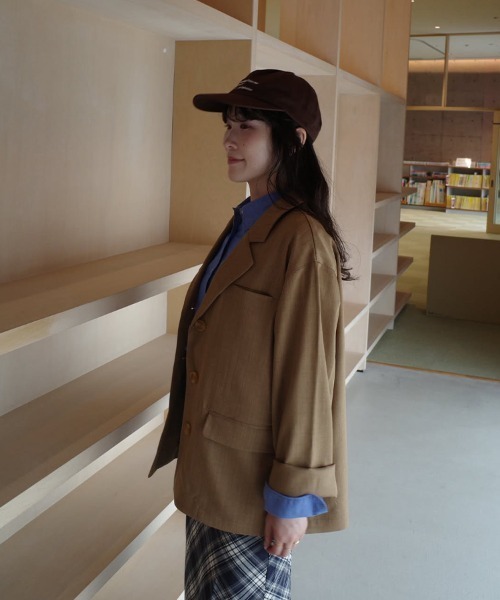 SallyLunn(サリーラン)の「【azusa×SallyLunn】Relaxed Tailored Jacket / リラックステーラードジャケット(テーラードジャケット・レディース・ダークブラウン/ブラウン・FREE)」の7枚目の写真
