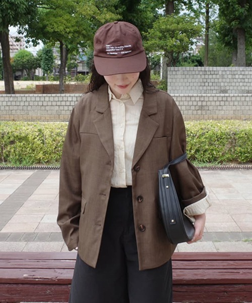 SallyLunn(サリーラン)の「【azusa×SallyLunn】Relaxed Tailored Jacket / リラックステーラードジャケット(テーラードジャケット・レディース・ダークブラウン/ブラウン・FREE)」の15枚目の写真